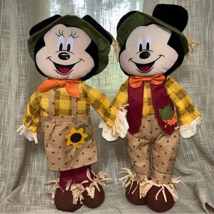 Mickey and Minnie Mouse Harvest Greeters Set 24” Tall